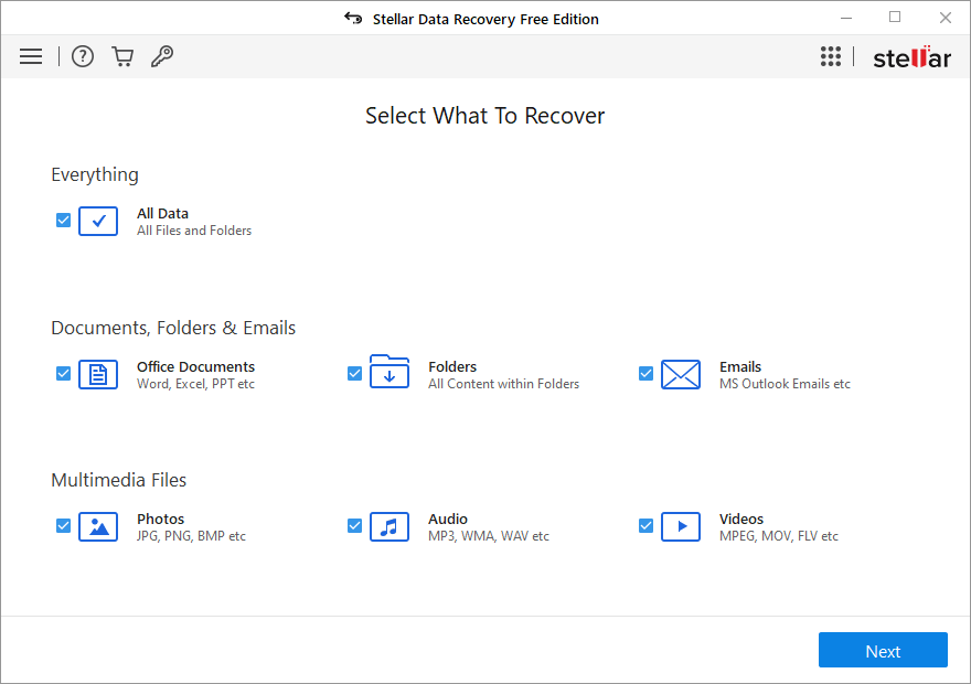 Darmowe programy do odzyskiwania danych - Stellar Data Recovery Free Edition